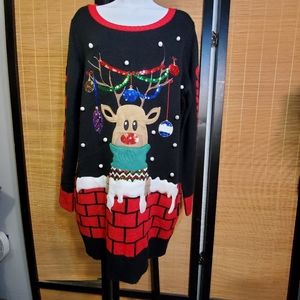 Christmas Sweater Rudolf CUTE!